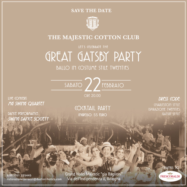 GREAT GATSBY PARTY – Ballo in Costume stile Twenties – 22 Febbraio 2020