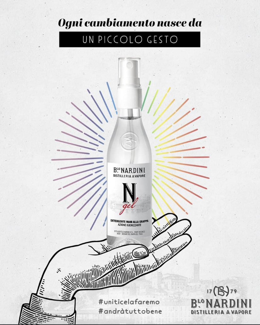 Nardini presenta N-gel, il proprio gel detergente mani alla grappa ad azione igienizzante